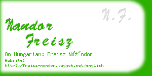 nandor freisz business card